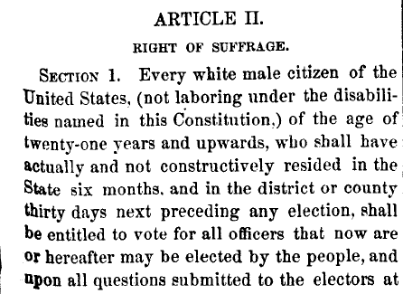 Article II, Nevada Constitution: Right of Suffrage